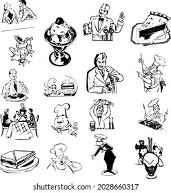Set of Cartoon icons different  types