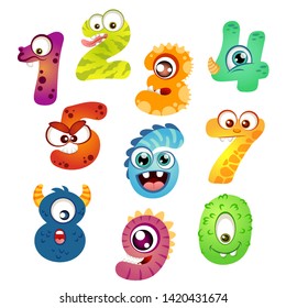 Set of cartoon monster numbers