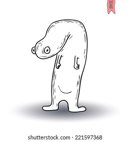  set of cartoon monsters. vector illustration