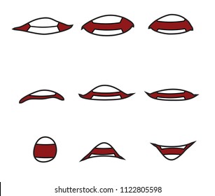 Cartoon Mouth Collection Stock Illustration 204967627 | Shutterstock