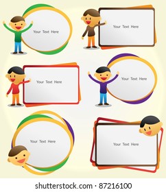 set cartoon name card