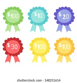 set cartoon ribbon price