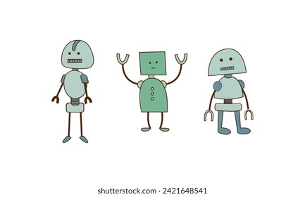 Conjunto de dibujos animados ilustraciones vectoriales