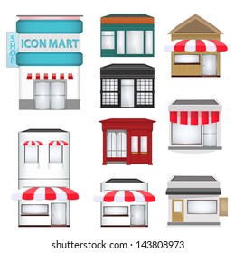 Set of Cartoon Shops
