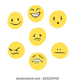 Set of Cartoon Smilies