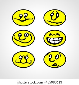 Set of Cartoon Smilies