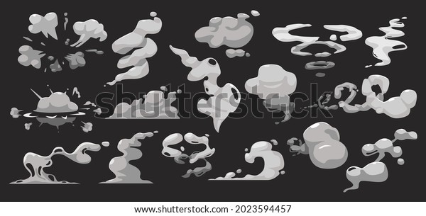 Set Cartoon Smoke Bomb Explosion Comic Stock Vector (Royalty Free ...