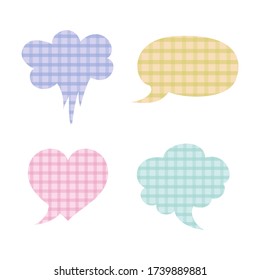 Set of cartoon speech bubbles on the white background. Vector illustration.