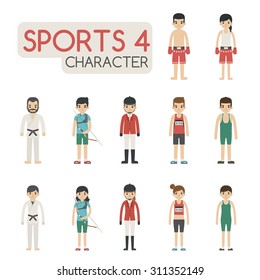 Set of cartoon sport characters , eps10 vector format