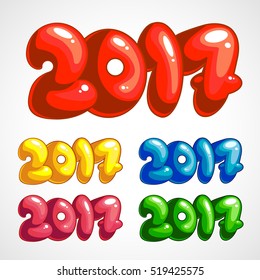 Set of cartoon titles in 2017