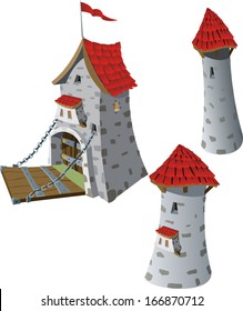 set of cartoon vector houses