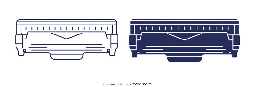 conjunto de cartucho ícone isolado fundo