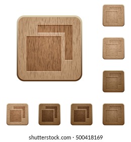 Set of carved wooden overlapping elements in 8 variations.