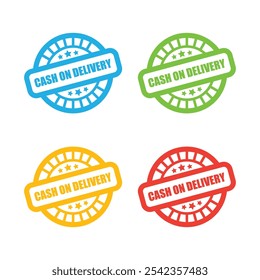 Set of Cash on Delivery Labels
