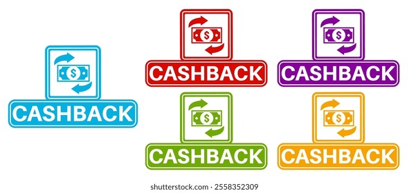 set cashback icon. refund money sign design vector illustration