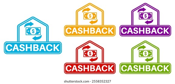 set cashback icon. refund money sign design vector illustration