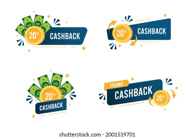 Set of cashback label collection