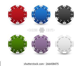 Set of casino chips