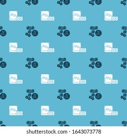 Set Casino chips, game dice and glass of whiskey with ice cubes and Game dice and glass of whiskey with ice cubes on seamless pattern. Vector