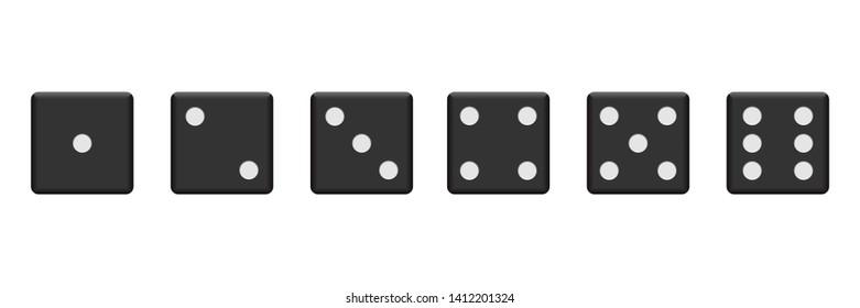 Set of casino dice vector design illustration isolated on white background