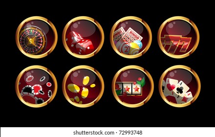 set of casino elements