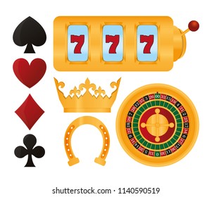 Set of casino icons