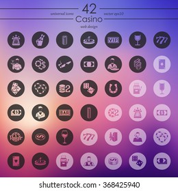 Set of casino icons