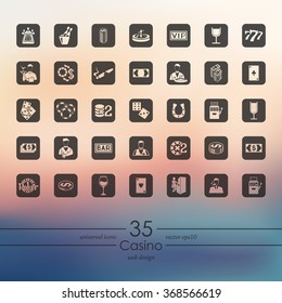 Set of casino icons