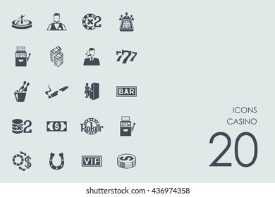 Set of casino icons