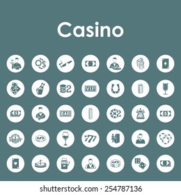 Set of casino simple icons