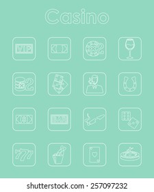 Set of casino simple icons