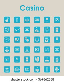 Set of casino simple icons