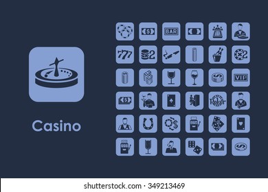 It is a set of casino simple web icons