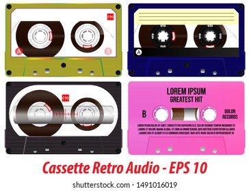 set of cassette retro audio. easy to modify