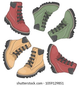 Set of casual boots