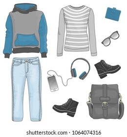 Set of casual clothes