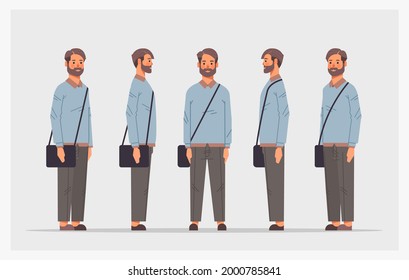 男性 全身 横顔 のイラスト素材 画像 ベクター画像 Shutterstock