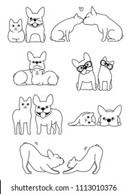 set of cat and dog pairs