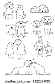 set of cat and dog pairs