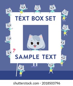 A set of Cat girl with a message board.It's vector art so it's easy to edit.