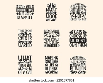 Set of cat  t-shirt design 