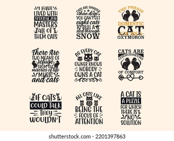 Set of cat  t-shirt design 