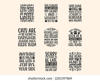 Set of cat  t-shirt design 
