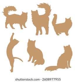 Set of cat  vector illustration