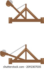 un conjunto de iconos de catapulta