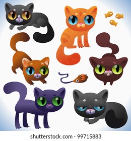 Set of cats