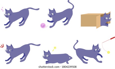 A set of cats to relax after playing