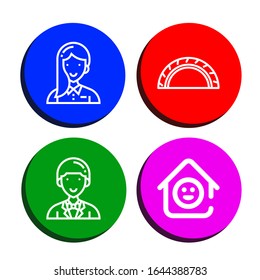 Set of caucasian icons. Such as Entrepeneur, Cheburek, Laugh room , caucasian icons