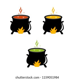 a set of cauldron icons