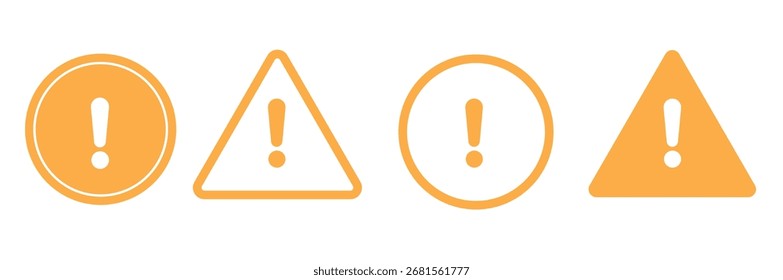 Set of caution, danger and warning signs